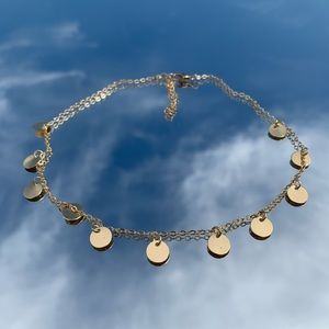 3/$20! gold choker with discs